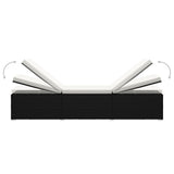 Sun Lounger Black, Cream White 317111