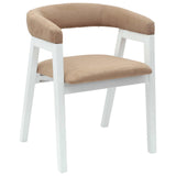 Dining Chairs 2 pcs White 54 x 57 x 73 cm Solid Rubber Wood 42020427