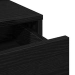 ZNTS Vanity Table Black Oak MDF and Glass 79 x 41 x 140 cm 865137