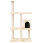 ZNTS Cat Tree with Sisal Scratching Posts Cream 119 cm 171518