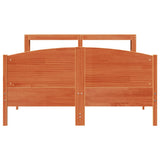 Bed Frame without Mattress Wax Brown 120x190 cm Small Double Solid Wood Pine 3306239
