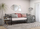 Sofa Bed Frame Black Powder-coated metal 90x200 cm 324761