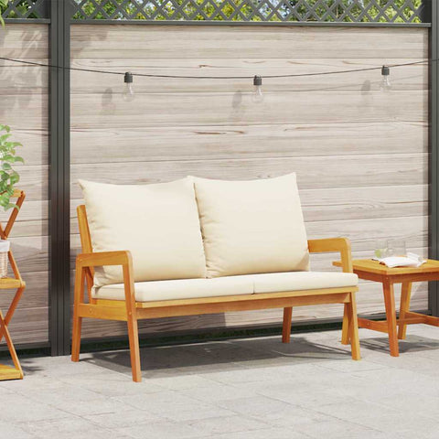 Garden Bench with Cushion Brown Solid Acacia wood 4106457