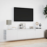 TV Wall Cabinet with LED White 180x31x39.5 cm 3307954