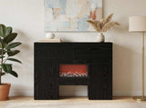 Electric Fireplace Black Oak 75 x 24.5 x 75 cm Engineered wood 8020769