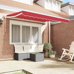 Retractable Awning Manual Red 350x200 cm Fabric 3329745