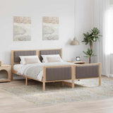 Bed frame Brown and taupe 150 x 200 cm Solid pine wood 3394316