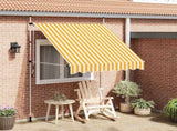 Manual Retractable Awning 200 cm Orange and White Stripes 43232