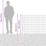 Fence and Post Silver 1 x 10 m Steel 3336171