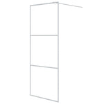 Walk-in Shower Wall White 80x195 cm Clear ESG Glass 152120