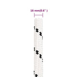 Braided Boat Rope White 16 mmx50 m Polyester 152784