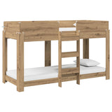 Bunk Bed for Kids Artisan Oak 75 x 190 cm Engineered Wood 3410546