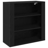 Highboard Black Oak 80 x 33 x 150 cm Engineered Wood 3333080