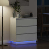 Bedside Cabinet White 71 x 34.5 x 75 cm Engineered wood 869634