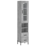 Highboard Concrete Grey 34,5x34x180 cm Engineered Wood 3199309