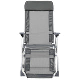 Camping Chair Set of 2 Grey Textilene, Aluminium Medium 360145