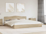 Storage Bed with Drawer Sonoma Oak 200 x 200 cm Engineered Wood 3413063