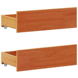 Bed Frame without Mattress with Headboard Wax Brown 180x200 cm Super King Solid Wood Pine 3308758