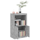 Side Cabinet with LED Lights Concrete Grey Engineered Wood 836626