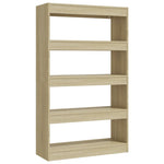 Book Cabinet/Room Divider Sonoma Oak 80x30x135 cm Engineered Wood 811712