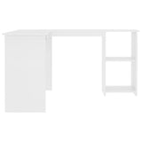 L-Shaped Corner Desk White 120x140x75 cm Engineered Wood 800747