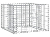 Garden Bench With Gabion Basket Pine wood colour, Galvanised steel 3196248