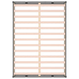 Bed Frame without Mattress Grey 150x200 cm King Size King Size Solid Wood 820803