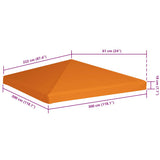Gazebo Top Cover 310 g/m 3x3 m Orange 44780