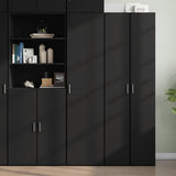 Highboard Black 45x42.5x185 cm Engineered Wood 3281407