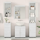 Bathroom Furniture Set TULUM 5 pcs High Gloss White 3398058