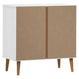 Drawer Cabinet MOLDE White 80x40x80 cm Solid Wood Pine 350505