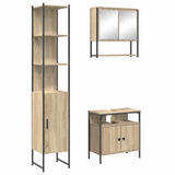 Bathroom Furniture Set 3 pcs Sonoma Oak Engineered Wood 3399400