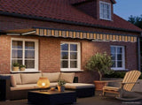 Manual Awning Frame with LEDs 3 x 2 m Polyester with PU coating 3420754
