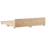 Bed Frame without Mattress 200x200 cm Solid Wood Pine 3302267