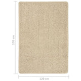 Shaggy Rug Cream 120x170 cm Anti Slip 340388