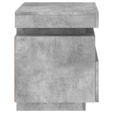 Bedside Cabinet with LED Lights Concrete Grey 40x39x48.5 cm 836790