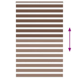 Zebra Blind Brown 140x230 cm Fabric Width 135.9 cm Polyester 4014399