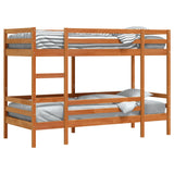 Bunk Bed without Mattress Wax Brown 90x190 cm Single Solid Wood Pine 3284223