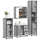 4 Piece Bathroom Furniture Set Grey Sonoma Engineered Wood 3301198