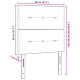 Headboard with Headboard Light Grey 80 cm Faux Leather 3337782