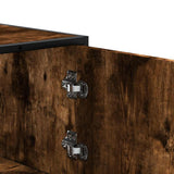 Highboard Smoked Oak 68x35x139 cm Engineered Wood and Metal 849051
