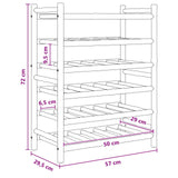 Wine Rack Natural 57 x 29.5 x 72 cm Bamboo 42028072
