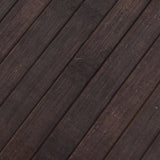 Rug Rectangular Dark Brown100x400 cm Bamboo 376959