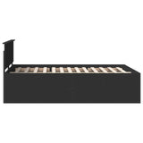 Bed Frame with Headboard Black 140 x 200 cm Engineered Wood 3408579