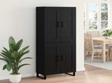 Highboard Black Oak 69.5 x 34 x 180 cm Engineered Wood 3416151