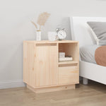 ZNTS Bedside Cabinet 50x34x50 cm Solid Wood Pine 814479