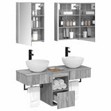 Bathroom Cabinet Set 5 pcs Grey Sonoma 43 x 11.5 x 60.5 cm 3406292