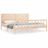 Bed Frame without Mattress Super King Size Solid Wood Pine 3193221
