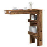 ZNTS Wall Bar Table Old Wood 102x45x103.5 cm Engineered Wood 856860