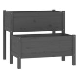 Planter Grey 84.5x84x75 cm Solid Wood Pine 822259
